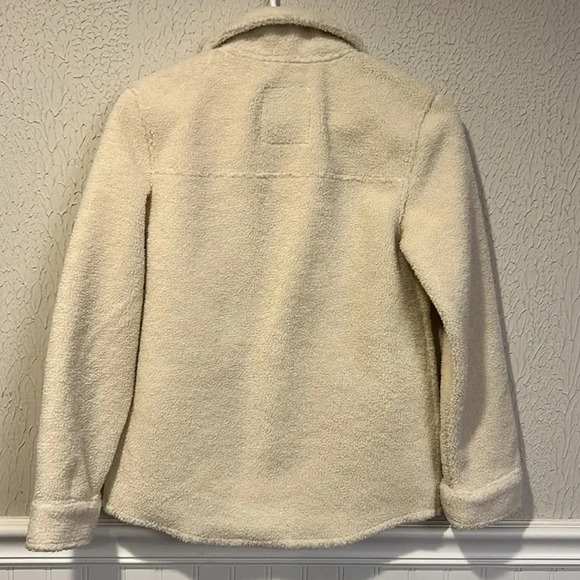 Abercrombie Kids Cream Teddy button up jacket size 11/12 - Picture 7 of 9